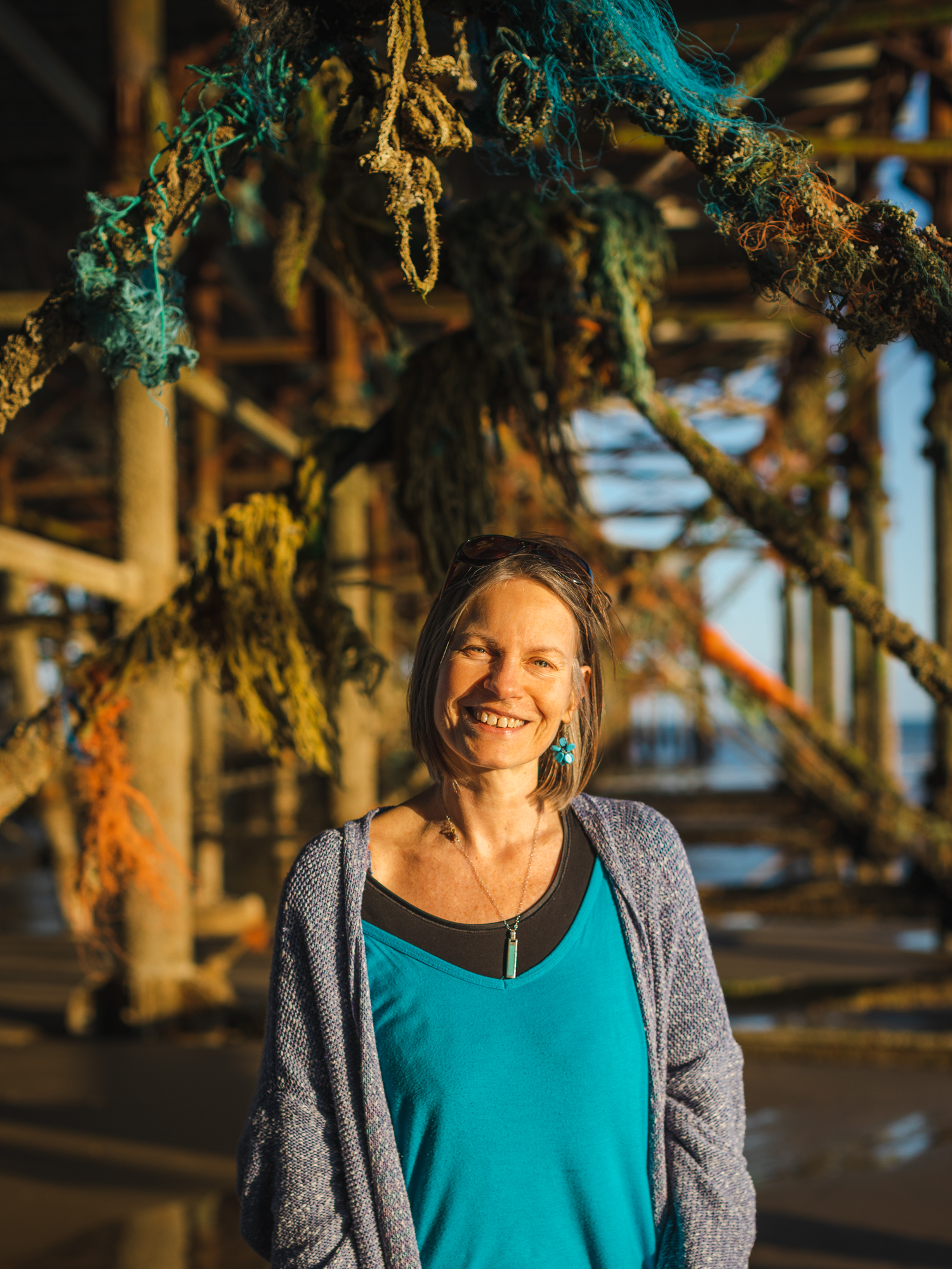 Nicky Torode standing beneath the pier