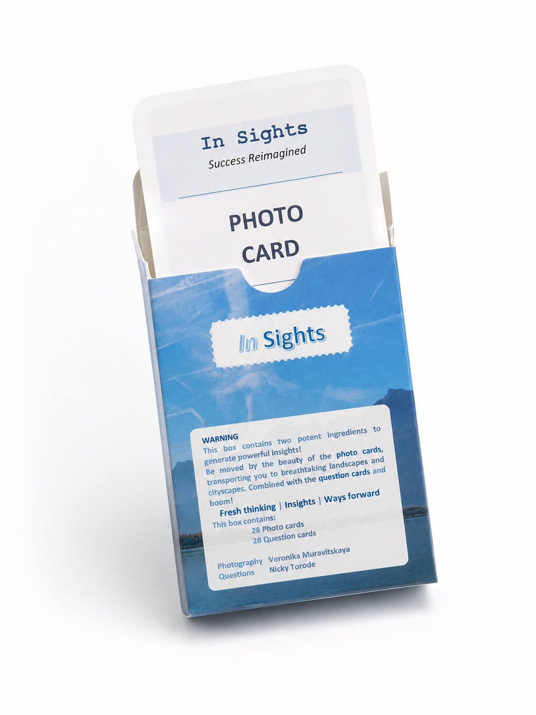 In Sights box open with a photo card